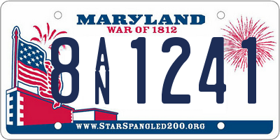 MD license plate 8AN1241