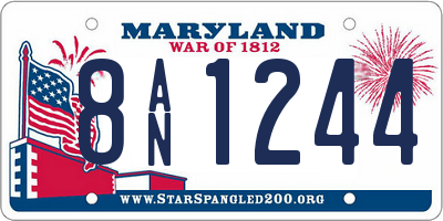 MD license plate 8AN1244