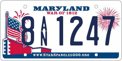 MD license plate 8AN1247