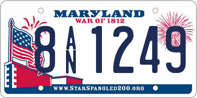 MD license plate 8AN1249