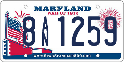 MD license plate 8AN1259