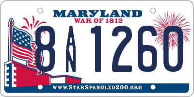 MD license plate 8AN1260