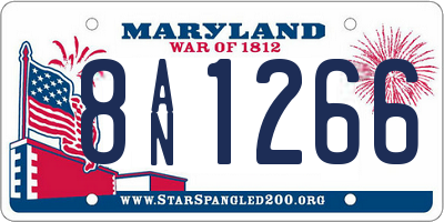 MD license plate 8AN1266
