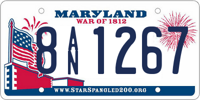 MD license plate 8AN1267