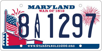MD license plate 8AN1297