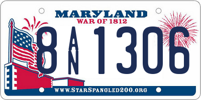 MD license plate 8AN1306