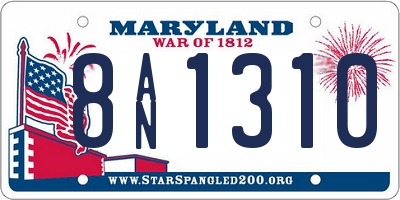 MD license plate 8AN1310
