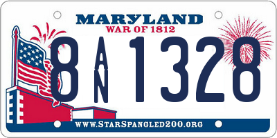 MD license plate 8AN1328