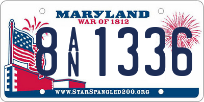 MD license plate 8AN1336