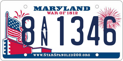 MD license plate 8AN1346