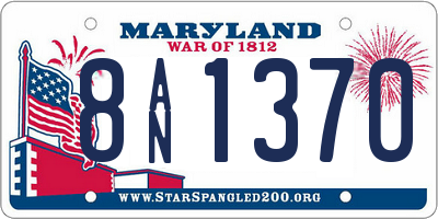 MD license plate 8AN1370