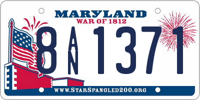 MD license plate 8AN1371