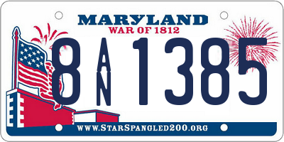 MD license plate 8AN1385
