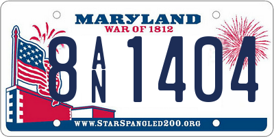 MD license plate 8AN1404