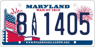 MD license plate 8AN1405