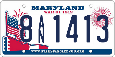 MD license plate 8AN1413
