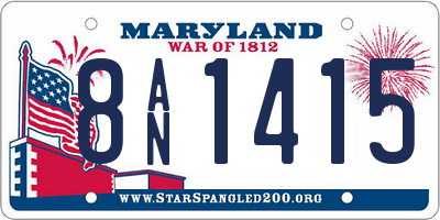 MD license plate 8AN1415