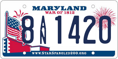 MD license plate 8AN1420