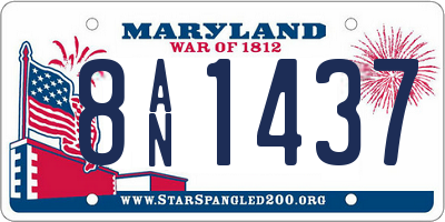 MD license plate 8AN1437