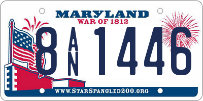 MD license plate 8AN1446