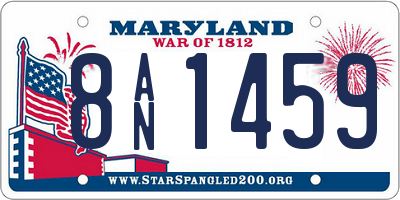 MD license plate 8AN1459