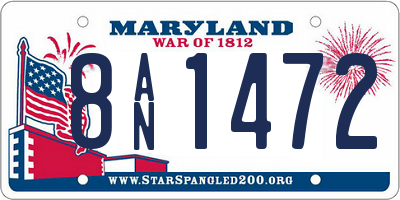 MD license plate 8AN1472