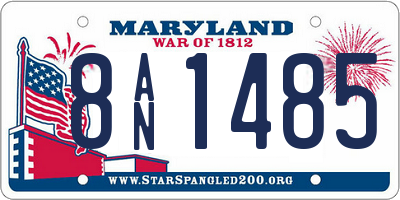 MD license plate 8AN1485