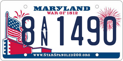 MD license plate 8AN1490