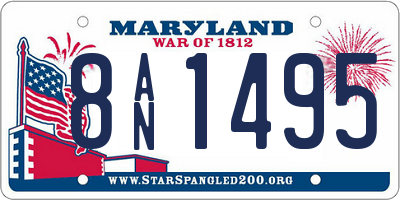 MD license plate 8AN1495