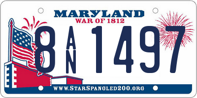 MD license plate 8AN1497