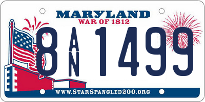 MD license plate 8AN1499