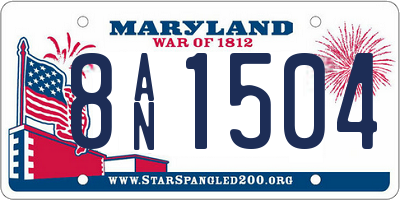 MD license plate 8AN1504