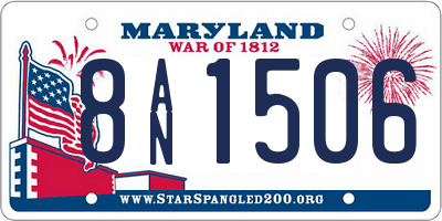 MD license plate 8AN1506