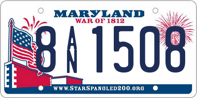 MD license plate 8AN1508
