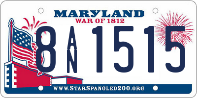 MD license plate 8AN1515