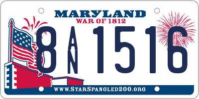MD license plate 8AN1516