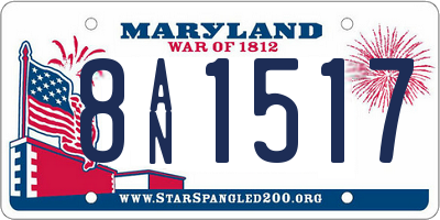 MD license plate 8AN1517