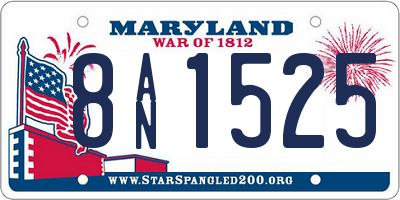 MD license plate 8AN1525