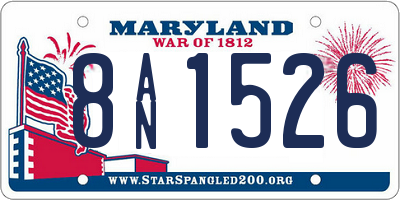 MD license plate 8AN1526