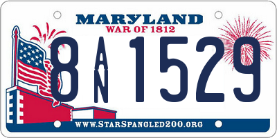 MD license plate 8AN1529