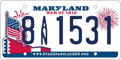 MD license plate 8AN1531