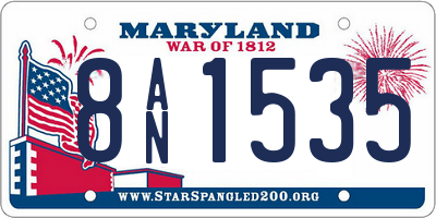 MD license plate 8AN1535