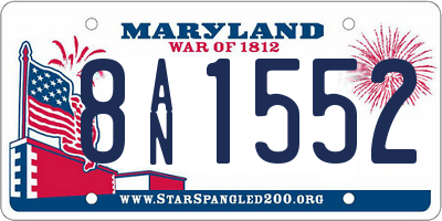 MD license plate 8AN1552
