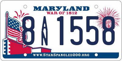 MD license plate 8AN1558