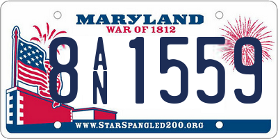 MD license plate 8AN1559
