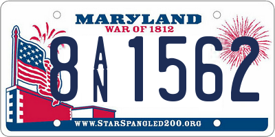 MD license plate 8AN1562