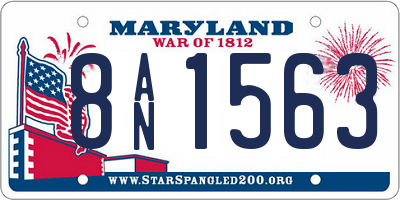 MD license plate 8AN1563