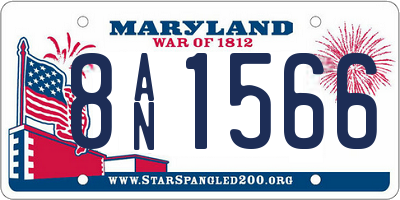 MD license plate 8AN1566