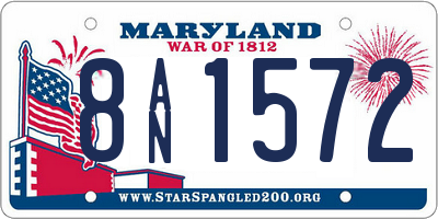 MD license plate 8AN1572