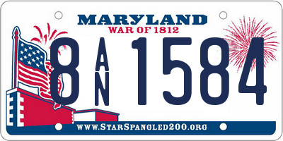MD license plate 8AN1584